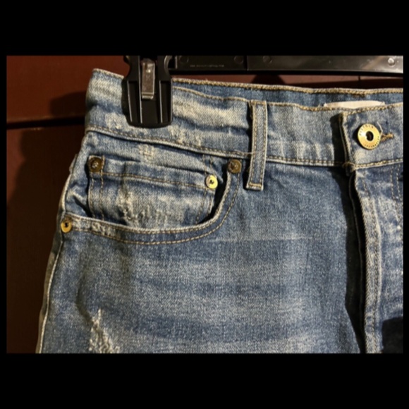 Pistola Distressed Frayed Hem Button Fly Cut Off Denim Shorts Size 27 - NWT - Picture 4 of 13